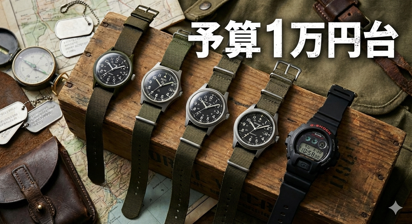 1万円台で購入できるコスパ最強のミリタリーウォッチを徹底比較